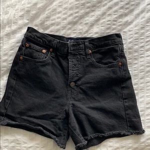Gap black jean shorts